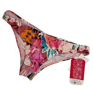 Swim HULA HONEY Bikini Bottom M Pink New Swimsuit Size Medium NWT